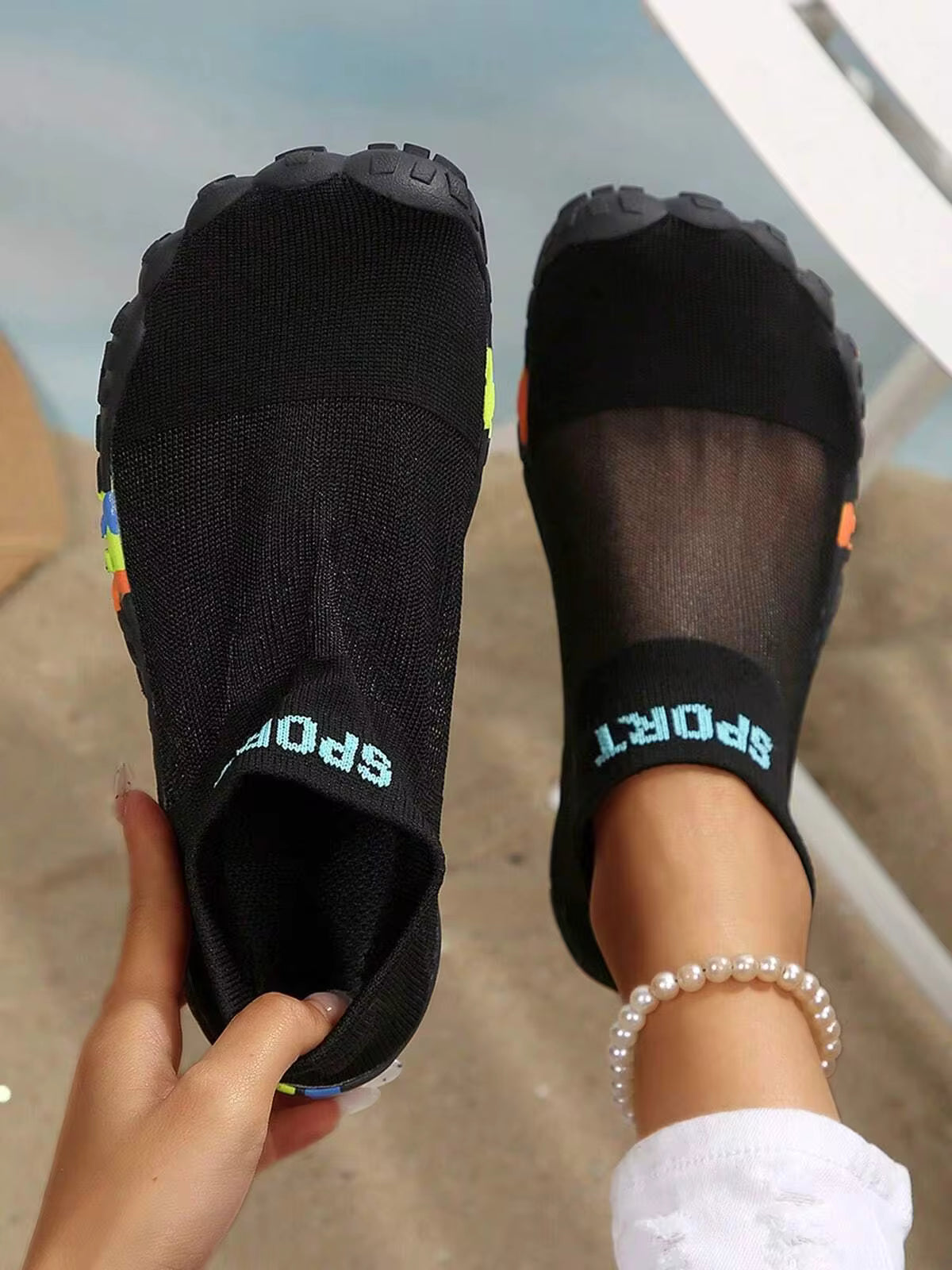 Women's Lightweight Beach Shoes Quick Dry Water Shoes Barefoot Aqua Socks For Swimming Pool Beach Surfing Sock Shoes Sneakers