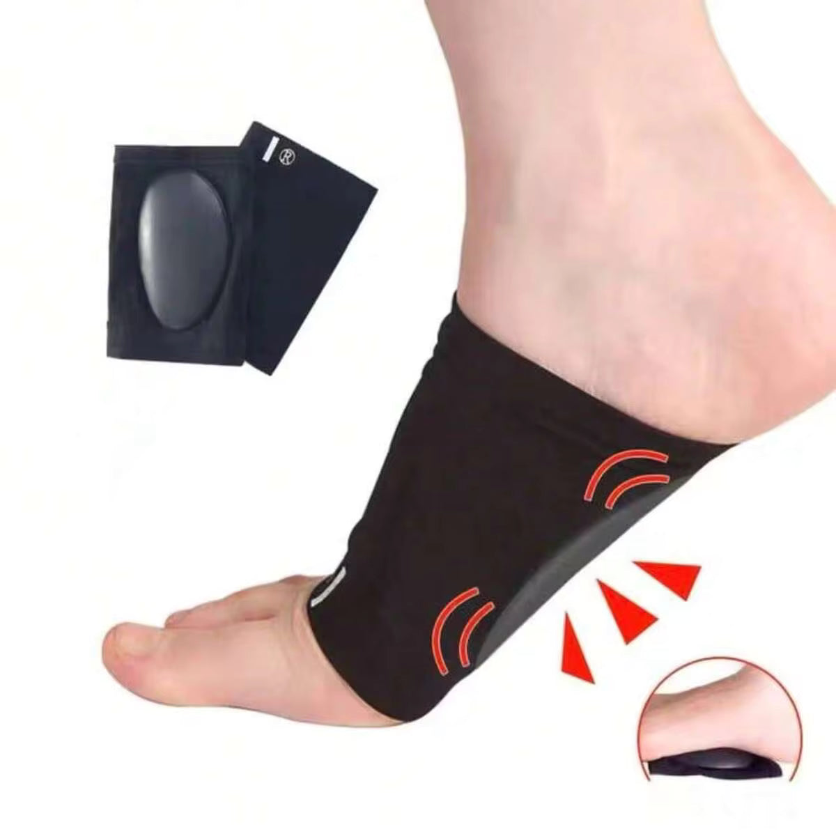 QKC 2PCS Arch Support Foot Sleeve, Breathable Multi-Color Cushion Inserts For Casual Shoes, Back To School Supplies, Boots Accessories For Shoes For Women, For Outdoor, Sport, Travel, Household, Office, School